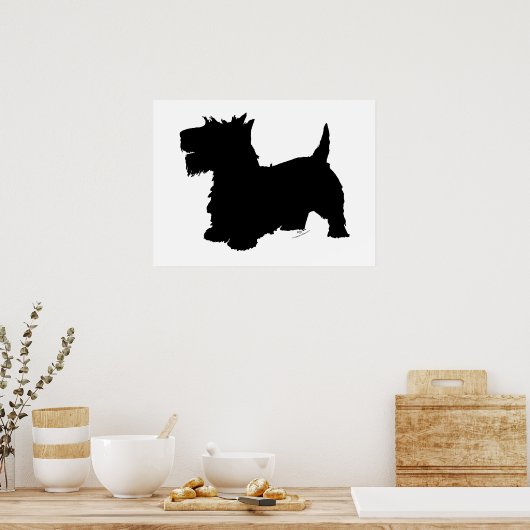 Scottish Terrier Silhouette Poster (Küche)