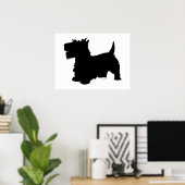 Scottish Terrier Silhouette Poster (Heimbüro)