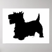 Scottish Terrier Silhouette Poster (Vorne)