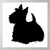 Scottish Terrier Silhouette Poster (Vorne)