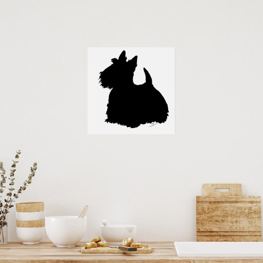Scottish Terrier Silhouette Poster (Küche)