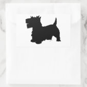 Scottish Terrier Silhouette Rechteckiger Aufkleber (Tasche)