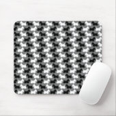 Scottish Terrier Silhouette, schwarz/weiß/grau Mousepad (Mit Mouse)