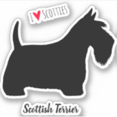 Scottish Terrier Silhouette Scottie Dog Aufkleber (Vorderseite)