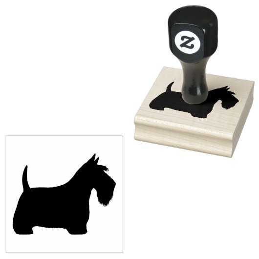 Scottish Terrier Silhouette | Scottie Dog Gummistempel (Stempel)