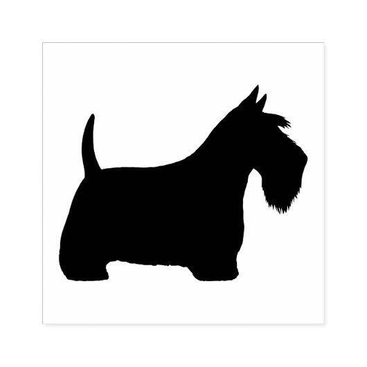 Scottish Terrier Silhouette | Scottie Dog Gummistempel (Prägung)
