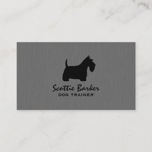 Scottish Terrier Silhouette | Scottie Dog Visitenkarte (Vorderseite)