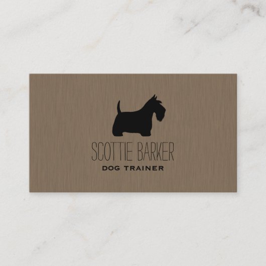 Scottish Terrier Silhouette | Scottie Dog Visitenkarte (Vorderseite)