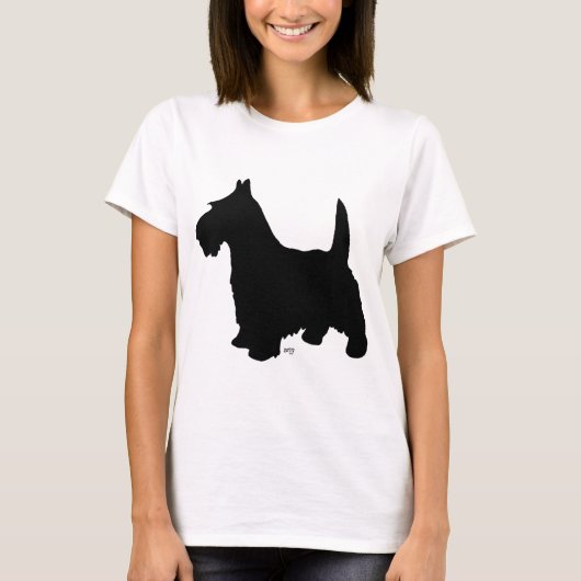 Scottish Terrier Silhouette T-Shirt (Vorderseite)