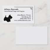 Scottish Terrier Silhouette Visitenkarte (Vorne/Hinten)