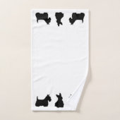 Scottish Terrier/Silhouette - Wählen Sie Ihre eige Badhandtuch Set (Handtuch)