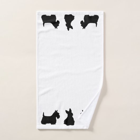 Scottish Terrier/Silhouette - Wählen Sie Ihre eige Badhandtuch Set (Handtuch)