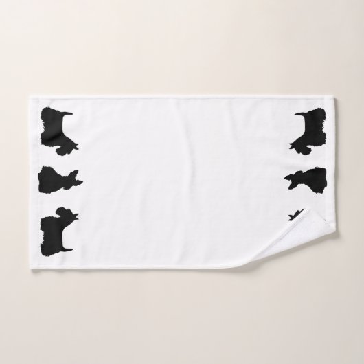 Scottish Terrier/Silhouette - Wählen Sie Ihre eige Badhandtuch Set (Handtuch)