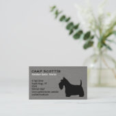 Scottish Terrier Silhouette Wood Grain Style Visitenkarte (Stehend Vorderseite)