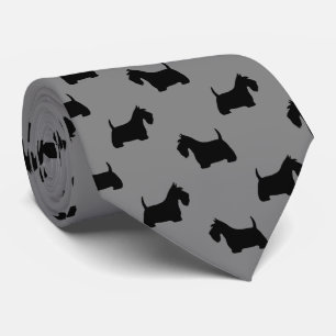 Scottish Terrier Silhouetten Pattern Scottie Dogs Krawatte