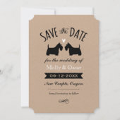Scottish Terrier Silhouetten Wedding Save the Date (Vorderseite)