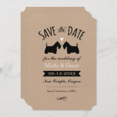 Scottish Terrier Silhouetten Wedding Save the Date (Vorne/Hinten)