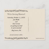 Scottish Terrier Silhouetten Wedding Save the Date Ankündigungspostkarte (Rückseite)