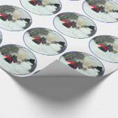 Scottish Terrier Snowman Geschenkpapier (Ecke)