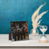 Scottish Terrier Snowy Sleigh Weihnachtsdekor Fotoplatte (InSitu)