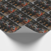 Scottish Terrier Snowy Sleigh Weihnachtsdekor Geschenkpapier (Ecke)
