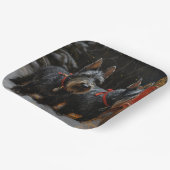 Scottish Terrier Snowy Sleigh Weihnachtsdekor Pappteller (Gewinkelt)