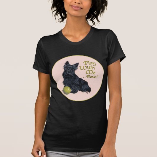 Scottish Terrier Spiel mit mir! T-Shirt (Vorderseite)