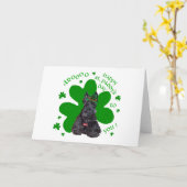 Scottish Terrier St. Paddys Day Karte (Gelbe Blume)