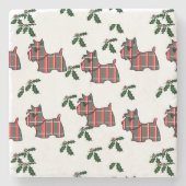 Scottish Terrier Steinuntersetzer (Vorderseite)