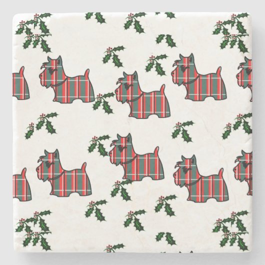 Scottish Terrier Steinuntersetzer (Vorderseite)