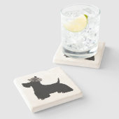 Scottish Terrier Stone Untersetzer (Seitenansicht)