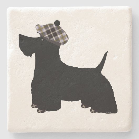 Scottish Terrier Stone Untersetzer (Vorderseite)