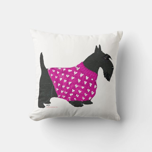 Scottish Terrier Sweater Pillow Kissen (Vorderseite)
