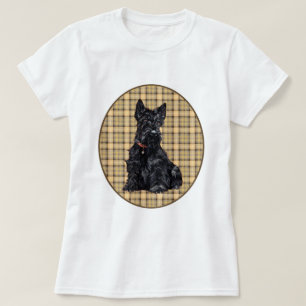 Scottish Terrier Tartan Design T-Shirt