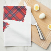 Scottish Terrier Tartan Silhouette Geschirrtuch (Viertel Falte)