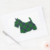 Scottish Terrier Tartan Silhouette Rechteckiger Aufkleber (Umschlag)
