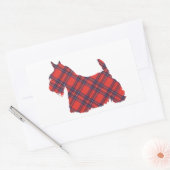 Scottish Terrier Tartan Silhouette Rechteckiger Aufkleber (Umschlag)