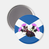 Scottish Terrier, Thistle Magnet (Vorderseite/Rückseite)