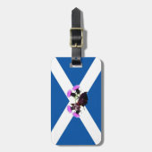 Scottish Terrier thistle /Saint Andrew's Fahne Gepäckanhänger (Vorderseite vertikal)