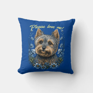 Scottish Terrier Throw Pillow & Customizable Text Kissen