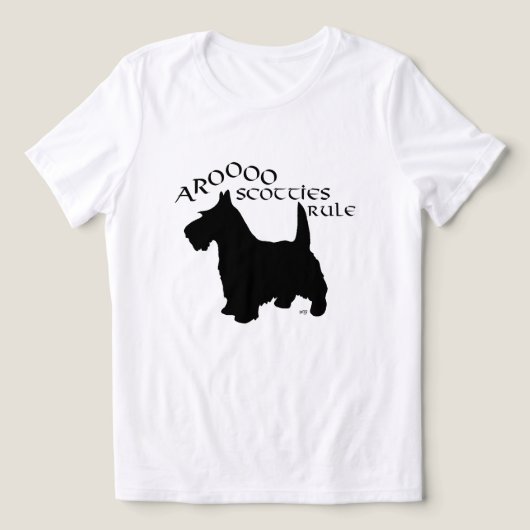 Scottish Terrier Tri-Blend Shirt (Design Vorderseite)