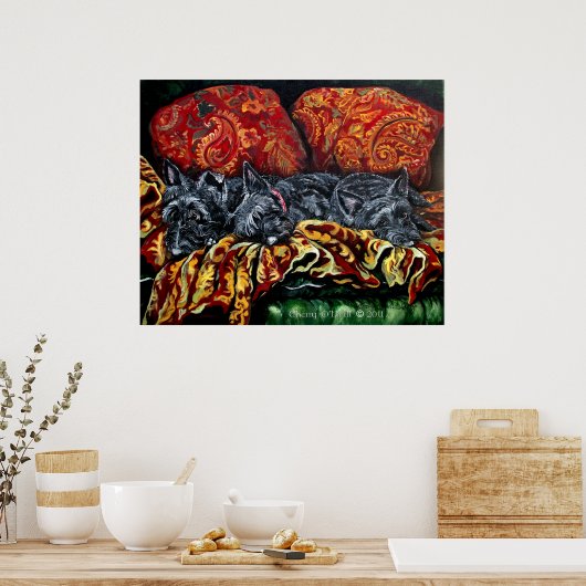 Scottish Terrier Trio Poster (Küche)