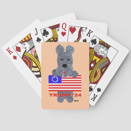 Scottish Terrier/Trump '24 Playing Cards Spielkarten (Rückseite)
