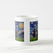 Scottish Terrier (two blk) - Starry Night Kaffeetasse (Mittel)