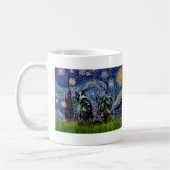 Scottish Terrier (two blk) - Starry Night Kaffeetasse (Links)