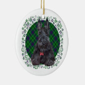 Scottish Terrier über Tartan Keramik Ornament (Rechts)
