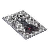 Scottish Terrier über Tartan Notizblock (Rechte Seite)
