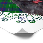 Scottish Terrier über Tartan Poster (Ecke)