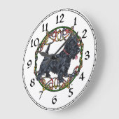 Scottish-Terrier-Uhr Große Wanduhr (Winkel)