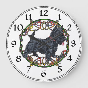 Scottish-Terrier-Uhr Große Wanduhr